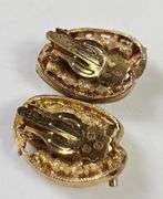 Vintage Costume Jewelry Aurora Borealis Brooch Earrings