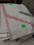 Lot Antique Embroidery Crochet Table Scarves Doilies