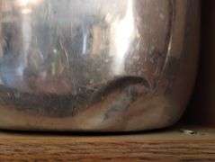 Vintage Large Century Aluminum Ware Pot No Lid Wood Handle Blk