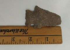 2 Primitive Notched Arrow Heads Indiana Native American