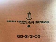 Vintage Anchor Hocking Red MCM Bar Glasses Set of 8 IOB