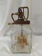 6 Quart Butter Churn Crank Handle Glass Jar
