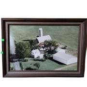 Framed Photo Aerial View Farm House Land Whonsetler Property