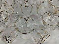 LOT Vintage Bridal Champagne Glasses & Clear Champagne Glass Set