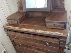 Antique Eastlake Dresser Solid Wood Original Hardware