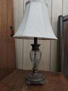Antique End Table Plant Stand & Lamp