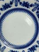 Antique Flow Glass Plates Blue Ornate Glenwood Johnson Bros. England