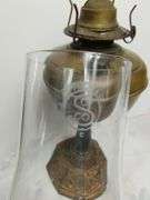 Antique Otto Müller Germany Wunder-lampe Oil Lamp Brass Ornate Russian