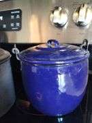 LOT Vintage Enamelware Speckled Bowl Crocks Blue Tokoyo