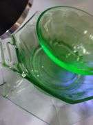 Heisey Glass Octagon Bowl Plate URANIUM Federal Sherbet