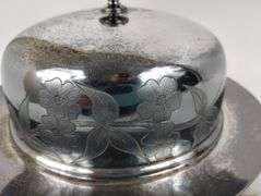 Vintage Communion Glasses Covered Metal Tray