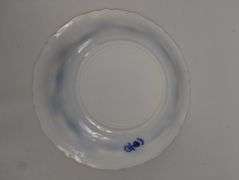 Antique Flow Glass Plates Blue Ornate Glenwood Johnson Bros. England