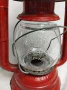 Vintage Dietz Red Metal Lantern Camping Railroad Style