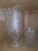 Westmoreland Glass Pitcher & Glasses Shell Jewel + Wexford Pieces EAPG Vintage