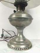 Vintage Aladdin Oil Glass Lamp Convert Electric Milk Glass Shade