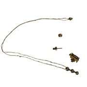 10KT Gold Necklace 14KT Charm Earring Back + 14KT Stud