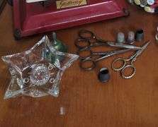 Pickers Lot Vintage Antique Sewing 1 Sterling Thimble Boopie Candlesticks