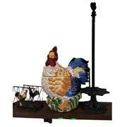 Vintage Rooster Cookie Jar Napkin Holder Cast Iron Paper Towel Holder