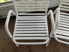 Patio Chairs Steel Tube Plastic Strap