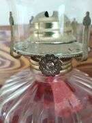 2 Vintage Antique Glass Oil Lamps Footed Finger Lamp