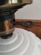 Phoniex Table Electric Oil Lamp Style Table Milk Glass Wild Rose GWTW-ish