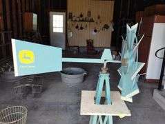John Deere Windmill Yard Decor Metal Approx. 50" Tall