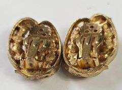 Vintage Costume Jewelry Aurora Borealis Brooch Earrings