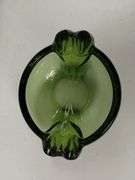 LOT Vintage Avocado Green Glass Vase & Bowls