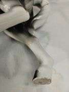 Ceramic Horse Black and White Japan *Repaired :(