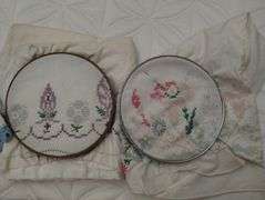 Lot Antique Embroidery Crochet Table Scarves Doilies