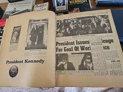 JFK LOT Books Magazines Scrap Book Warren Report