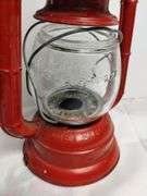 Vintage Dietz Red Metal Lantern Camping Railroad Style