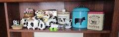 Pickers Lot Home Decor Cows Tins Ceramic Figures