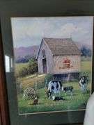 Decor Lot Cows Dairy Milk Bottles Jars Print