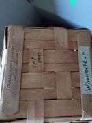 LOT Vintage Card Table + Large Box Baskets Longaberger+
