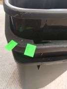 3 Black Trash Cans Plastic