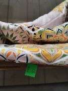 Bed Spread Quilted Blanket BoHo Bright Colors Stitched