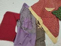 Lot Vintage Aprons Printed Sheer Lacy