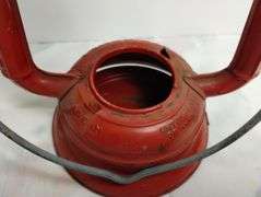 Vintage Dietz Red Metal Lantern Camping Railroad Style