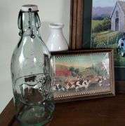 Decor Lot Cows Dairy Milk Bottles Jars Print