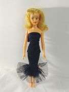 1960s Misty Barbie Vintage Black Evening Gown Case