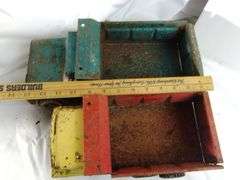 2 Vintage Pressed Steel Toy Trucks Structo Dump