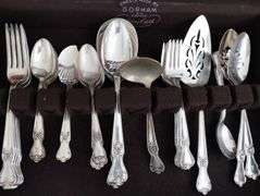 Vintage Flatware Old Company Plated Service for 8 + Serving Silverplate