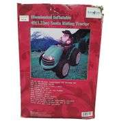Christmas Decor 4FT Inflatable Santa Claus on Tractor - Bartkus Auctioneers