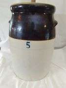5 Gallon Butter Churn Crock Paddle Cover Primitive