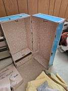 Vintage CASS Doll Trunk Blue Poodles + Clothes Apron