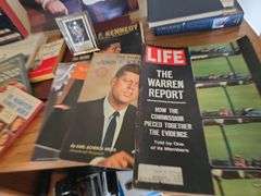 JFK LOT Books Magazines Scrap Book Warren Report