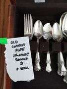 Vintage Flatware Old Company Plated Service for 8 + Serving Silverplate