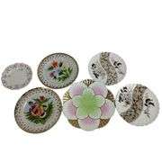 LOT 6 Antique Plates Floral Japan