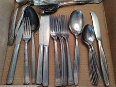 Vintage Stainless Steel Flatware & Carving Bread Knives in Boxes